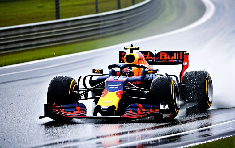 최고의 레이싱 장면들 - **Prompt:** "A Formula 1 pit crew executing a perfectly synchronized tire change on a race car in a ...