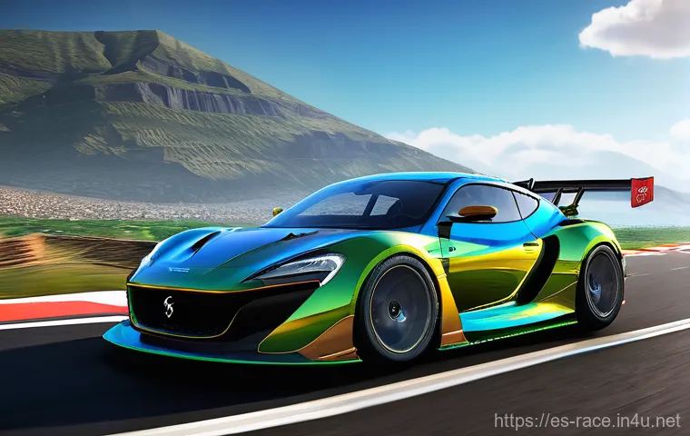 레이싱게임 업데이트 소식 - **Prompt:** A first-person perspective inside a highly detailed, photorealistic race car cockpit dur...