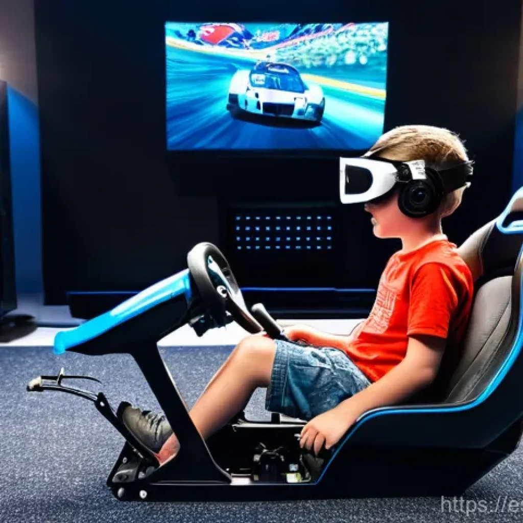 대형 이벤트와 레이싱게임 - **Prompt 1: The Evolution of Speed** "A split image depicting the evolution of virtual racing. O...