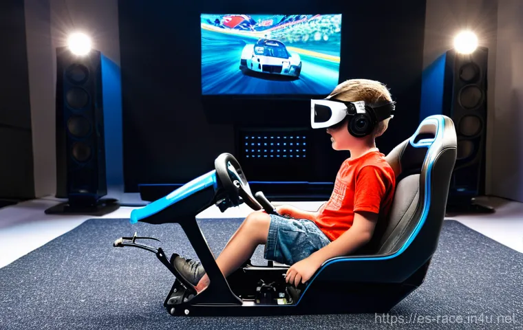 대형 이벤트와 레이싱게임 - **Prompt 1: The Evolution of Speed** "A split image depicting the evolution of virtual racing. O...