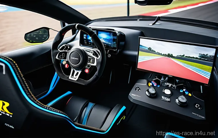 대형 이벤트와 레이싱게임 - **Prompt 2: eSports Racing Champion in Focus** "A medium shot of a male or female simracer (20s-...