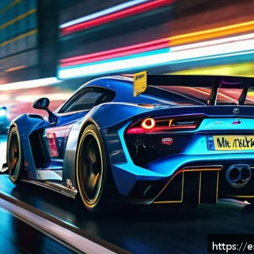Home 31 스팀 레이싱게임 할인 정보 - A dynamic urban street racing scene at night, featuring sleek sports cars with vivid neon underglow ...
