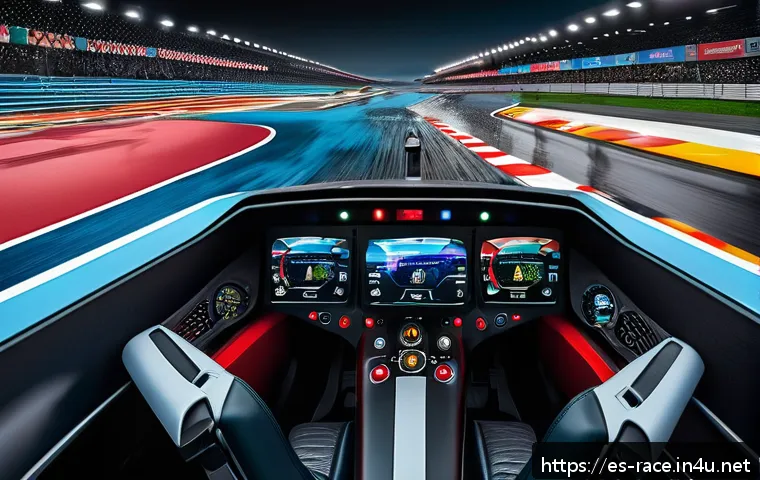 실제 레이서가 추천하는 게임 - A realistic racing simulator cockpit scene with a player wearing casual clothing seated in a racing ...